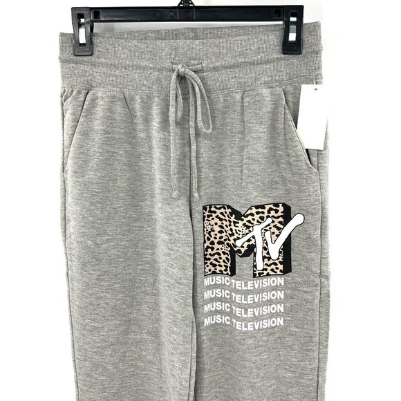 NWT MTV Music Television Gray Jogger Sweatpants Target Womens - Picture 3 of 7